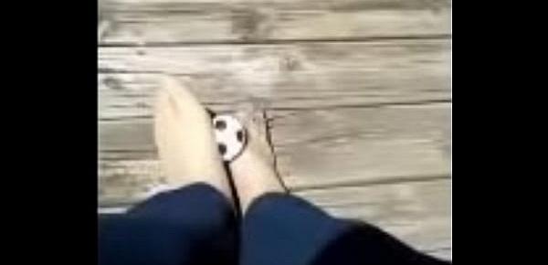  Foot Soccer With Nude Nylon Stockings 1